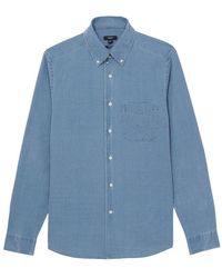 Reiss - Kittle Denim Pique Top - Lyst