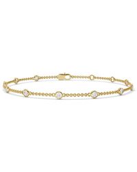 Lab Grown Diamonds - 14K 0.75 Ct. Tw. Lab-Grown Diamond Station Bracelet - Lyst