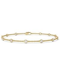 Lab Grown Diamonds - 14K 0.75 Ct. Tw. Lab-Grown Diamond Station Bracelet - Lyst