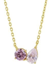 Savvy Cie - Cz Station Necklace - Lyst