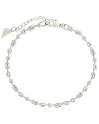 Sterling Forever - 14K Cz Camden Staggered Tennis Bracelet - Lyst