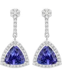 Diana M. Jewels - Fine Jewelry 14k 4.93 Ct. Tw. Diamond & Tanzanite Dangle Earrings - Lyst