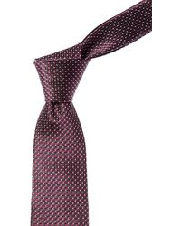 Canali - Burgundy Silk Tie - Lyst