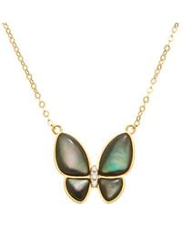 Maitre De Diamant - 18K 0.20 Ct. Tw. Diamond & Pearl Necklace - Lyst