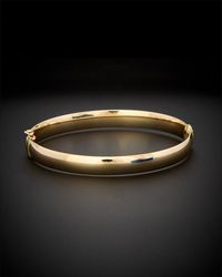 Italian Gold - 14k Polished Hinge Bangle - Lyst