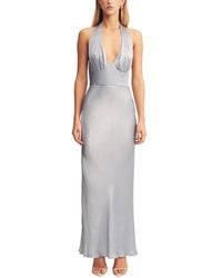 Shona Joy - La Lune Plunged Halter Midi Dress - Lyst