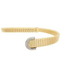 Meshmerise - 18K Over 0.18 Ct. Tw. Diamond Goose Bangle Bracelet - Lyst