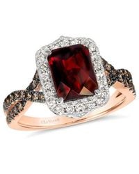 Le Vian - 14K 2.88 Ct. Tw. Diamond & Pomegranate Garnet Cocktail Ring - Lyst