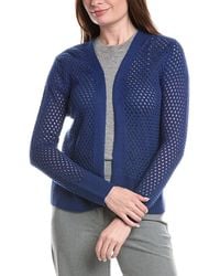 Joseph A - Open Pointelle Cardigan - Lyst