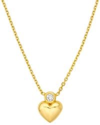 HAWLEY ST - 14K 0.03 Ct. Tw. Diamond Heart Necklace - Lyst