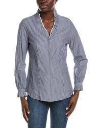 Anne Klein - Ruffle Button Down Shirt - Lyst