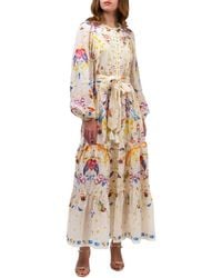 Marchesa - Notte Threadwork Voile Maxi Dress - Lyst