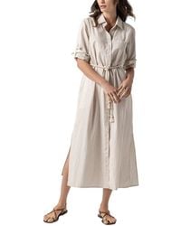 Lilla P - Striped Maxi Shirt Dress - Lyst