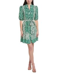Maison Tara - Printed Marrakesh Short Sleeve Mini Dress - Lyst