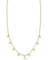 Sphera Milano - 14K Over Cz Heart Charm Necklace - Lyst