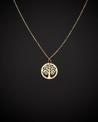 Italian Gold - 14k Tree Of Life Necklace - Lyst