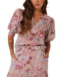 Hale Bob - Talia Linen-Blend Blouse - Lyst