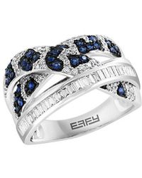 Effy Fine Jewelry - 14K 0.96 Ct. Tw. Diamond & Sapphire Ring - Lyst