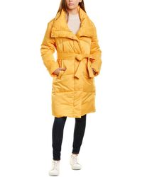 Avec Les Filles Water-resistant Wrap Puffer Coat - Yellow