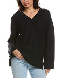 Forte - Gathered V-Neck Sweater - Lyst
