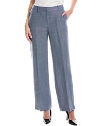 Lafayette 148 New York - Gates Full Leg Linen & Wool-Blend Pant - Lyst