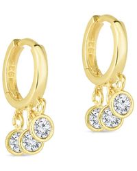 Sphera Milano - 18K Over Cz Hoops - Lyst