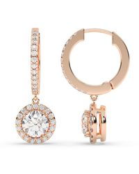 Lab Grown Diamonds - 14K Rose 2.35 Ct. Tw. Lab-Grown Diamond Earrings - Lyst