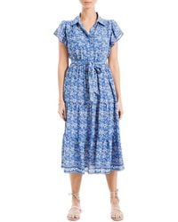 Max Studio - Collar Midi Dress - Lyst