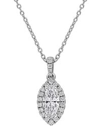 Created Forever - 0.75 Ct. Tw. Lab-Grown Diamond Halo Pendant - Lyst