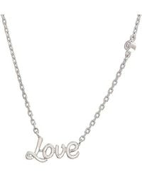 Diamond Select Cuts - 0.02 Ct. Tw. Diamond Love Necklace - Lyst