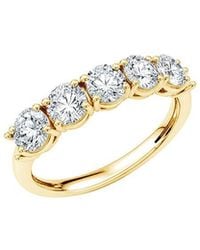 Lab Grown Diamonds - 14K 2.00 Ct. Tw. Lab-Grown Diamond 5 Stone Band Ring - Lyst