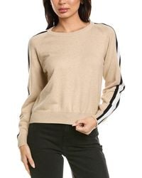 Brodie Cashmere - Varsity Crewneck Cashmere-Blend Sweater - Lyst