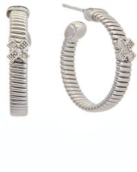 Meshmerise - 18k Over Silver 0.06 Ct. Tw. Diamond Earrings - Lyst