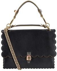 Fendi - Kan I Scalloped Vitello Liberty Leather Studded Medium Shoulder Bag (authentic Pre-loved) - Lyst
