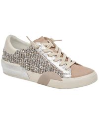 Dolce Vita - Zina Leather & Twill Sneaker - Lyst