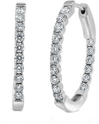 Sabrina Designs - 14k 1.05 Ct. Tw. Diamond Inside Out Flexible Hoops - Lyst