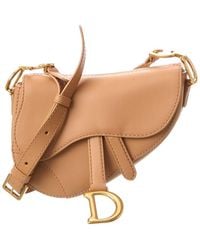 Dior - Small Leather Saddle Bag - Lyst
