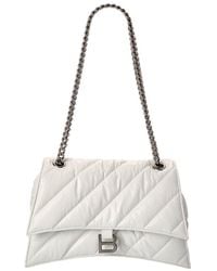 Balenciaga - Crush Medium Quilted Leather Wallet On Chain - Lyst