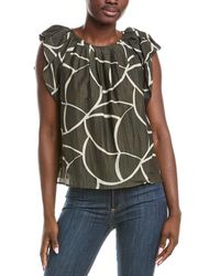 Velvet By Graham & Spencer - Silk-Blend Top - Lyst