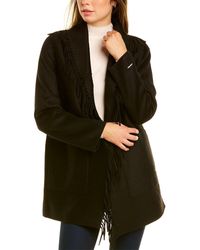 Tahari Liza Wool-blend Short Coat - Black
