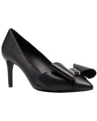 Ferragamo - 70Mm Zoey Bow Leather Pump - Lyst