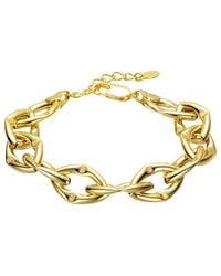 Genevive Jewelry - Rachel Glauber 14K Plated Link Chain Bracelet - Lyst
