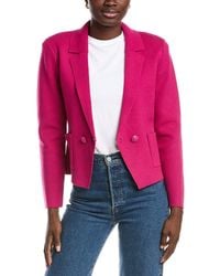 L'Agence - Sofia Knit Blazer - Lyst