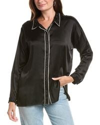 Johnny Was - The Slim Audrey Collared Silk-Blend Shirt - Lyst