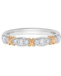 H.J. Namdar - 14K Two-Tone 0.35 Ct. Tw. Diamond Stackable Ring - Lyst