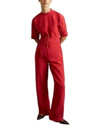 Reiss - June Belted Workwear Jumpsuit - Lyst