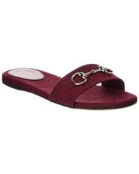 Gucci - Horsebit Gg Canvas Sandal - Lyst