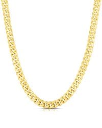 Italian Silver - 14k Over Miami Cuban Chain Necklace - Lyst