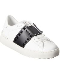 valentino white studded sneakers