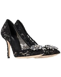 Dolce & Gabbana - Lace Pump With Brooch (Authentic Pre-Loved) - Lyst
